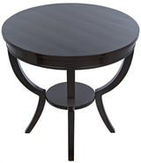 NOIR Scheffield Round End Table Distressed Brown