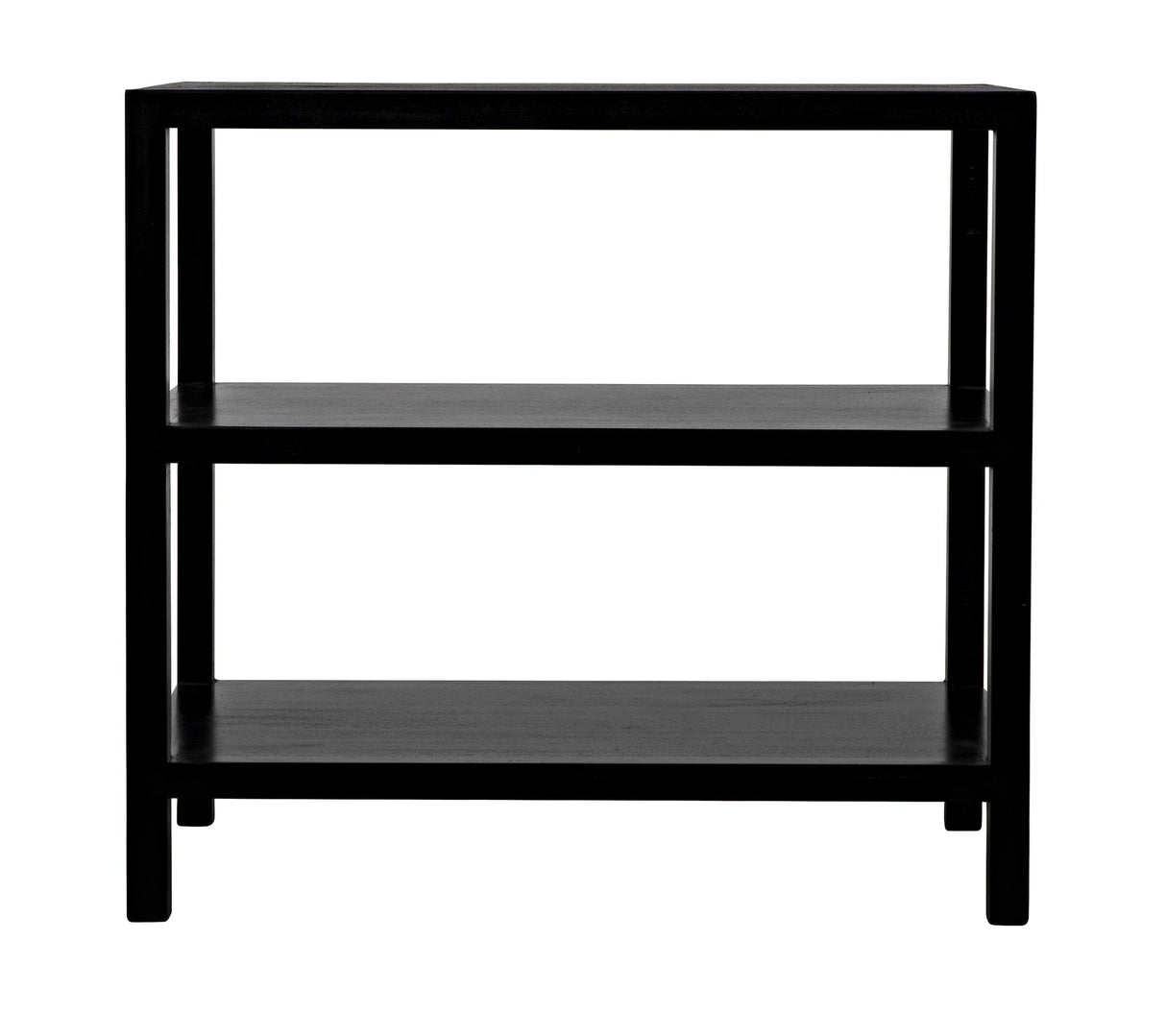 NOIR 2 Shelf Side Table Hand Rubbed Black