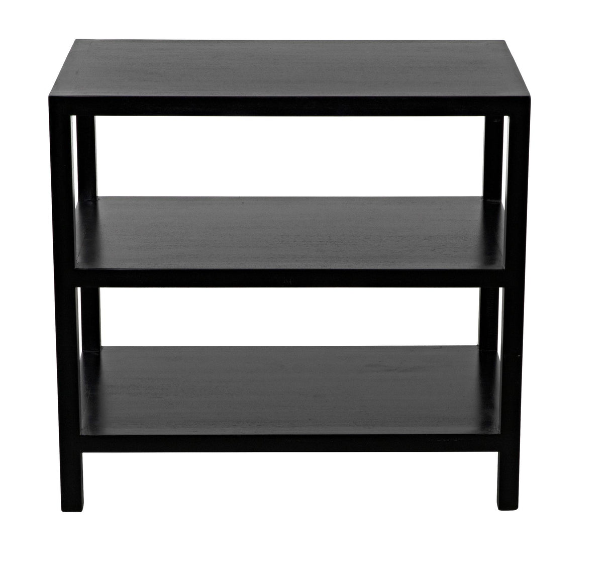 NOIR 2 Shelf Side Table Hand Rubbed Black