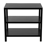 NOIR 2 Shelf Side Table Hand Rubbed Black