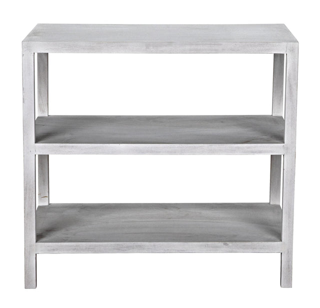 NOIR 2 Shelf Side Table White Wash