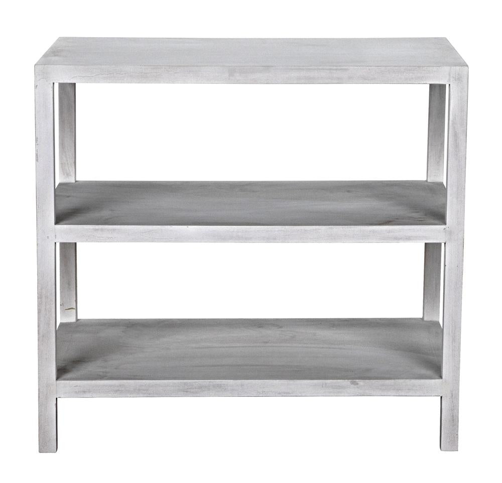 NOIR 2 Shelf Side Table White Wash