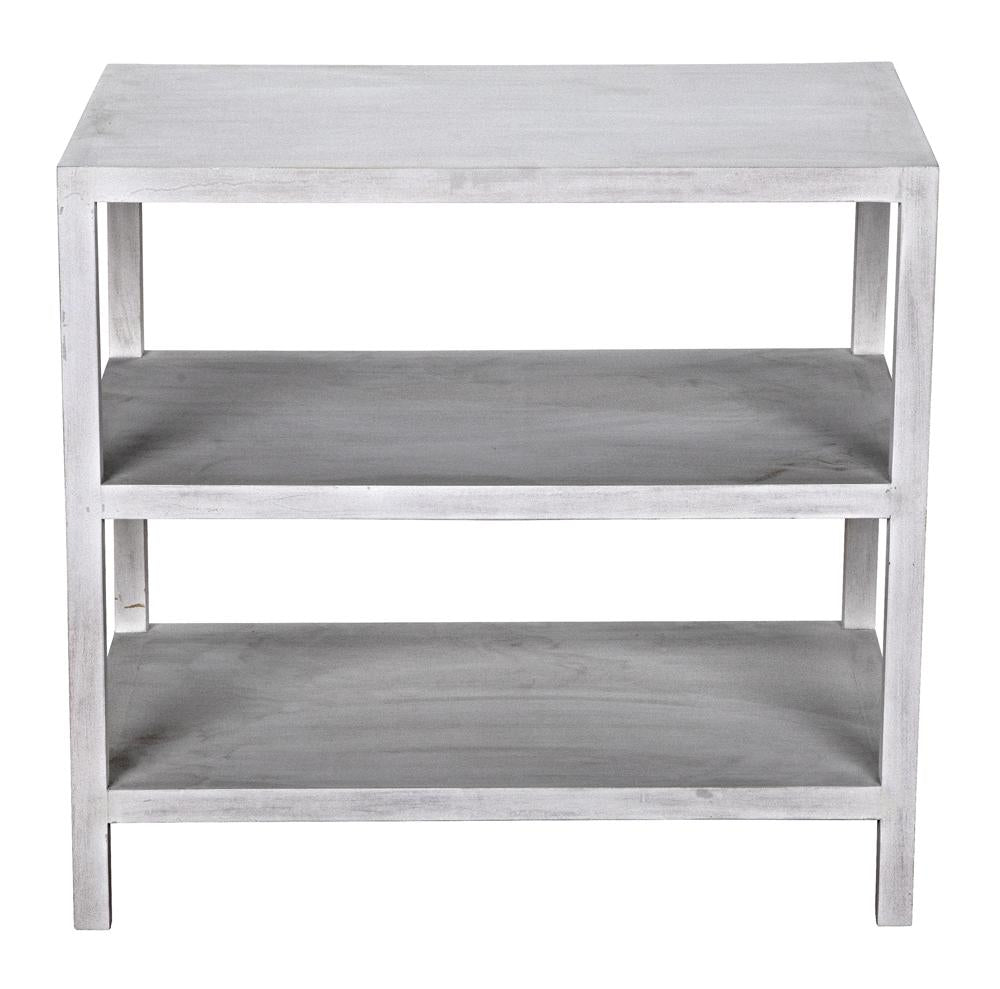 NOIR 2 Shelf Side Table White Wash
