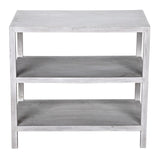 NOIR 2 Shelf Side Table White Wash