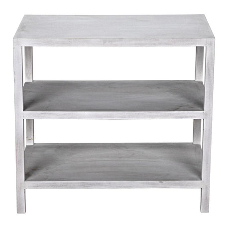 NOIR 2 Shelf Side Table White Wash