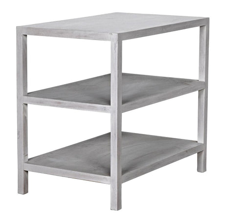 NOIR 2 Shelf Side Table White Wash