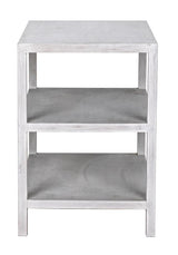 NOIR 2 Shelf Side Table White Wash
