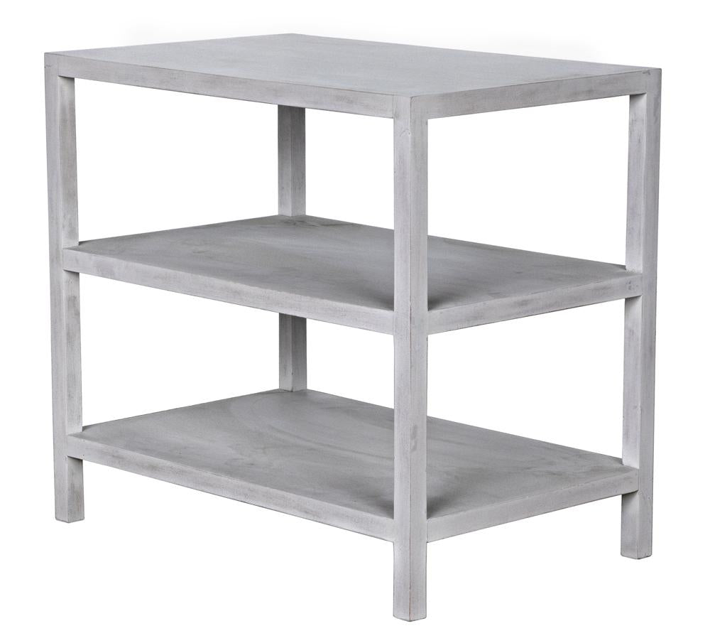NOIR 2 Shelf Side Table White Wash