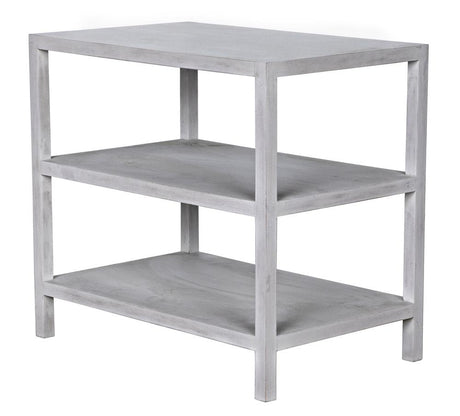 NOIR 2 Shelf Side Table White Wash
