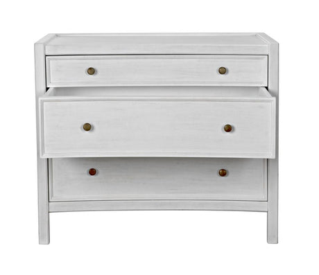 NOIR Hampton Side Table White Wash