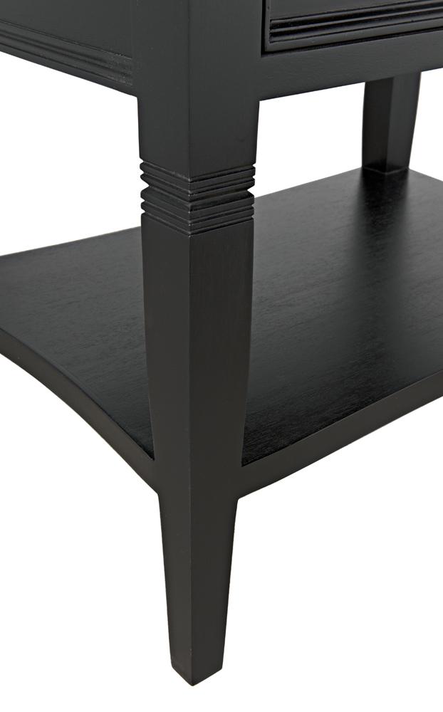 NOIR Oxford 2-Drawer Side Table Hand Rubbed Black