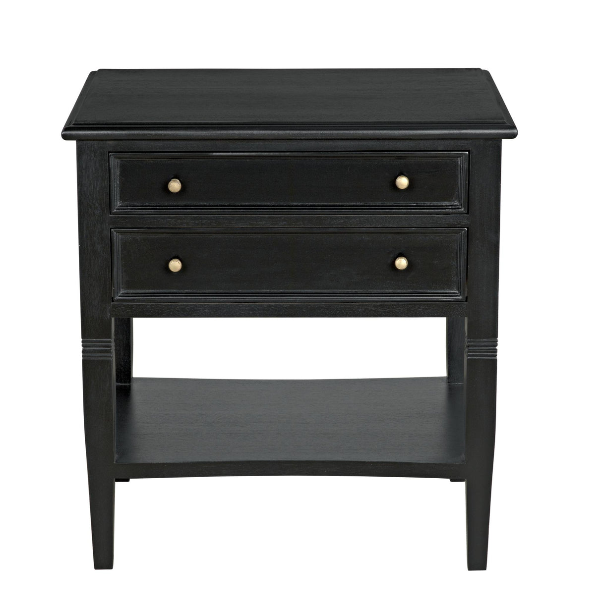 NOIR Oxford 2-Drawer Side Table Hand Rubbed Black