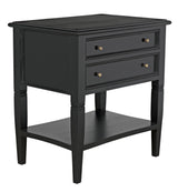 NOIR Oxford 2-Drawer Side Table Hand Rubbed Black