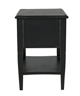NOIR Oxford 2-Drawer Side Table Hand Rubbed Black