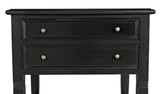 NOIR Oxford 2-Drawer Side Table Hand Rubbed Black