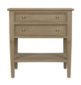 NOIR Oxford 2-Drawer Side Table Weathered