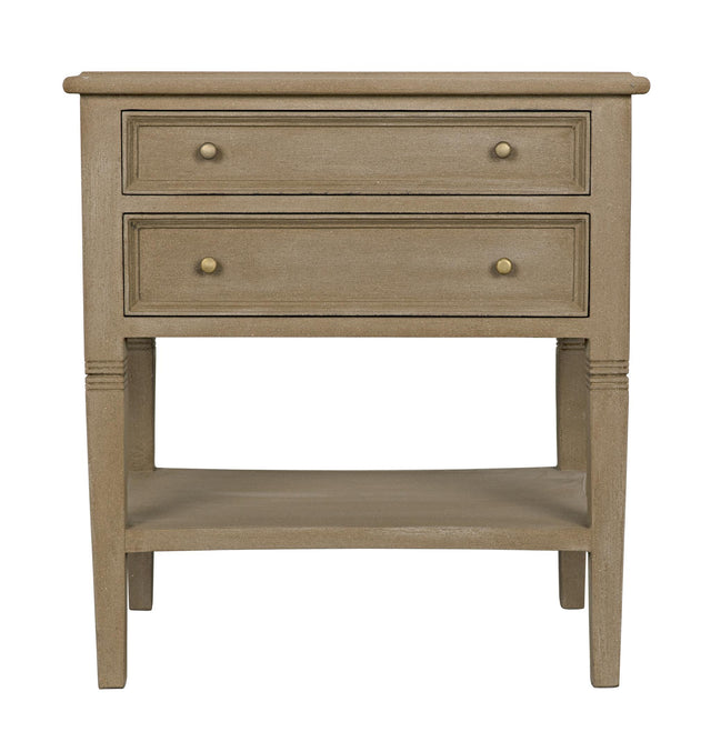 NOIR Oxford 2-Drawer Side Table Weathered