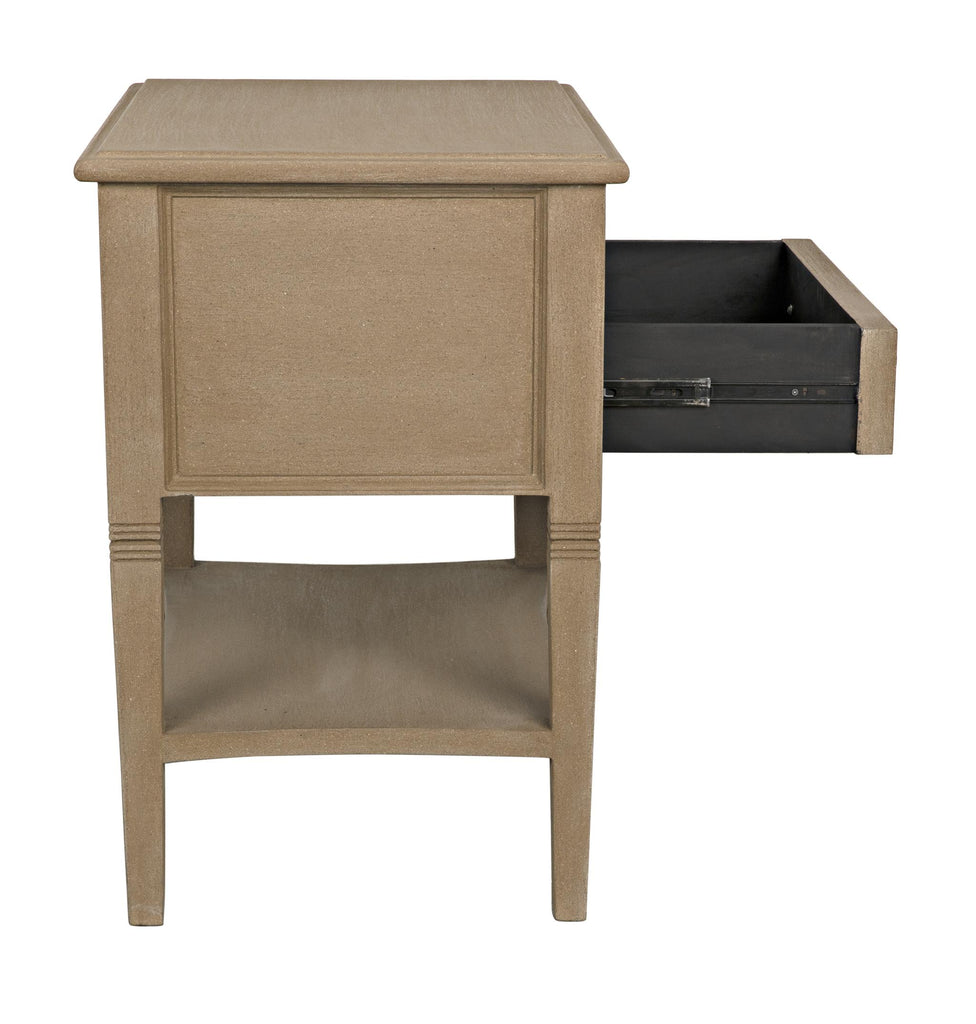 NOIR Oxford 2-Drawer Side Table Weathered