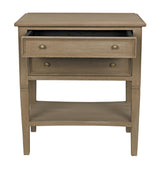 NOIR Oxford 2-Drawer Side Table Weathered