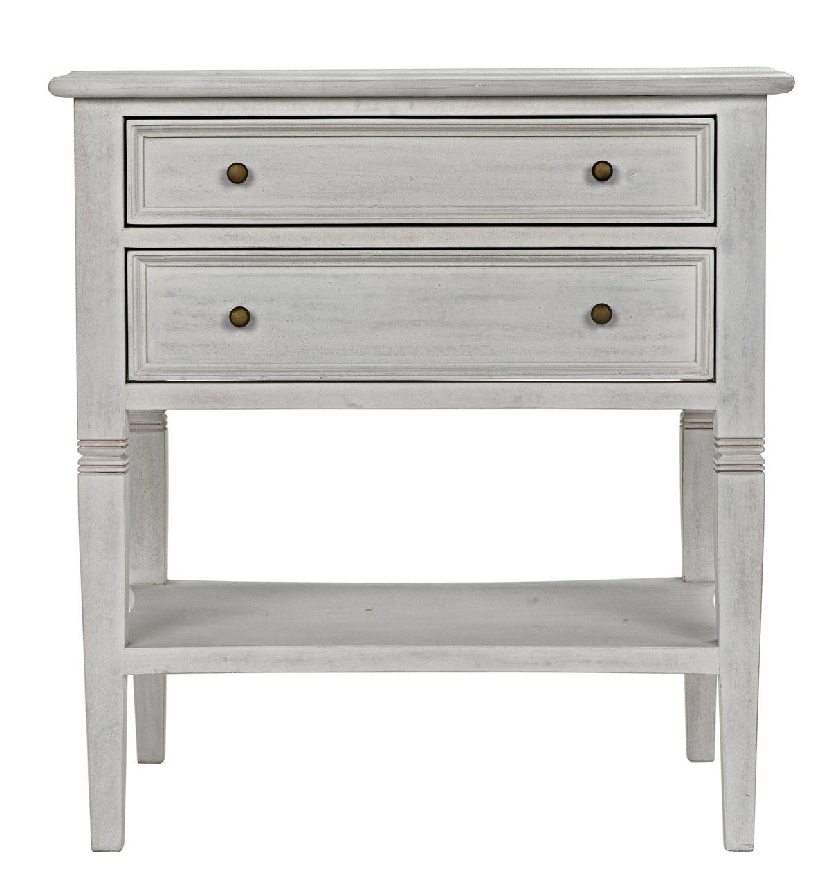 NOIR Oxford 2-Drawer Side Table White Wash