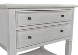 NOIR Oxford 2-Drawer Side Table White Wash