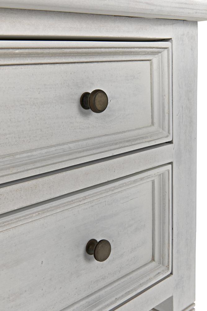 NOIR Oxford 2-Drawer Side Table White Wash