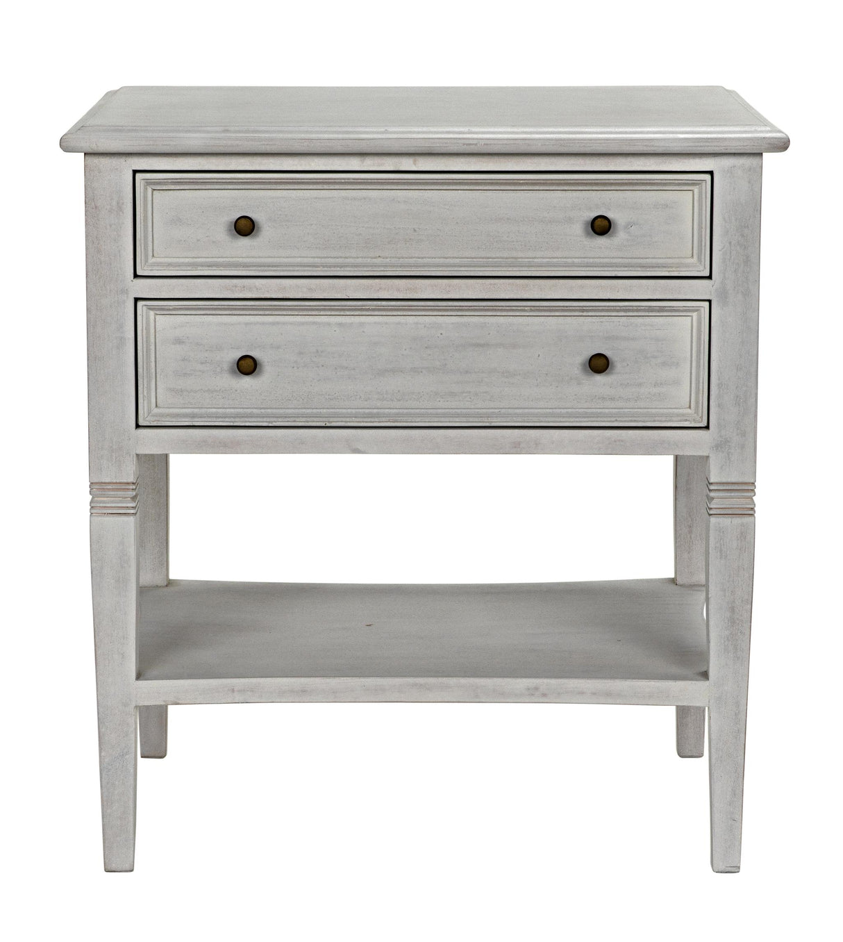 NOIR Oxford 2-Drawer Side Table White Wash
