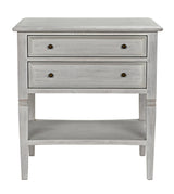 NOIR Oxford 2-Drawer Side Table White Wash