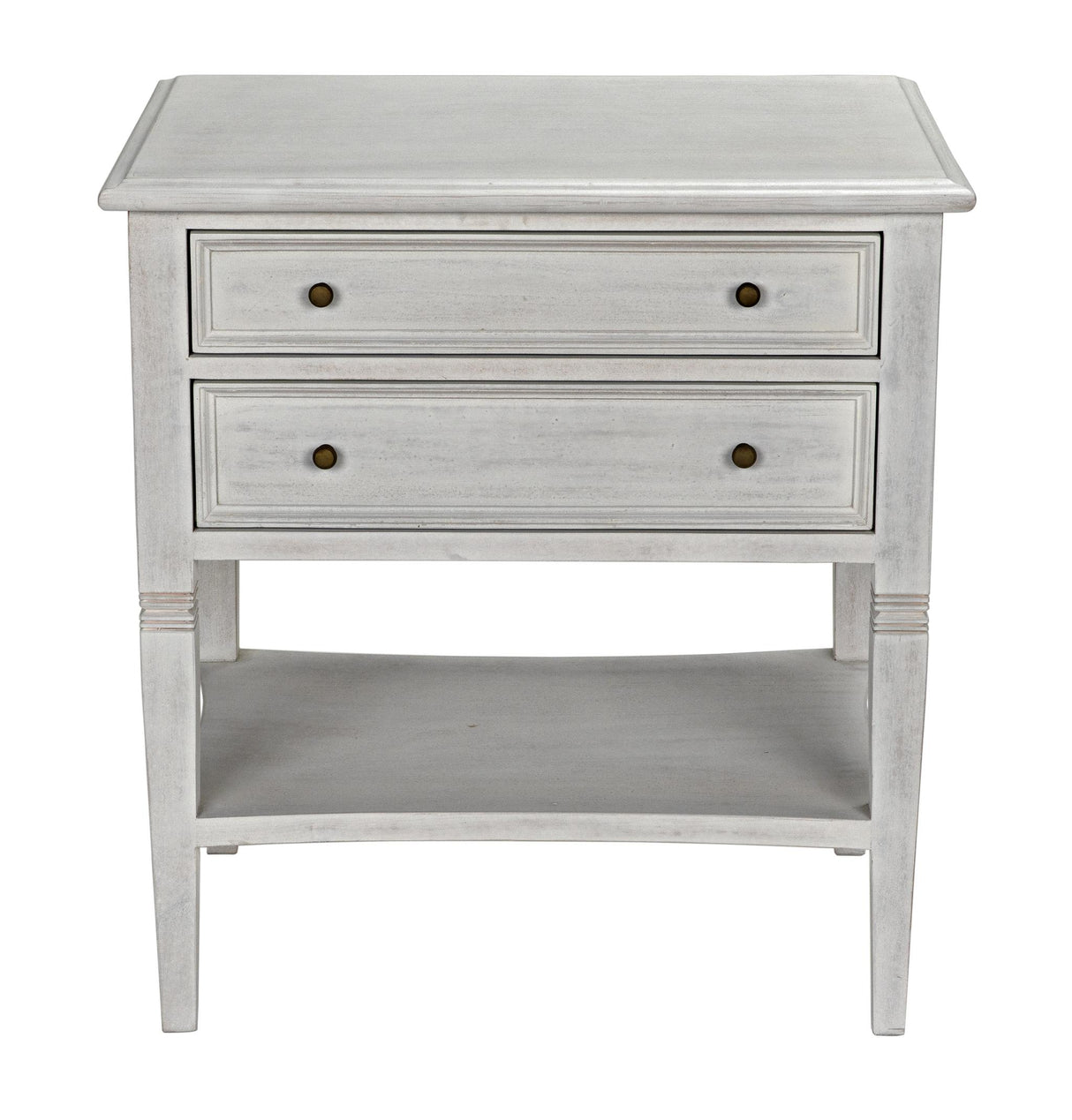 NOIR Oxford 2-Drawer Side Table White Wash