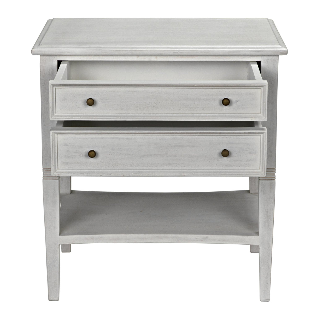 NOIR Oxford 2-Drawer Side Table White Wash
