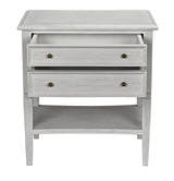 NOIR Oxford 2-Drawer Side Table White Wash