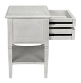 NOIR Oxford 2-Drawer Side Table White Wash