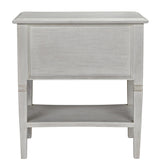 NOIR Oxford 2-Drawer Side Table White Wash