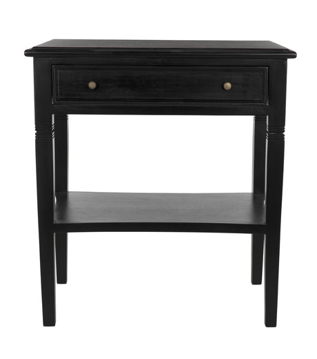 NOIR Oxford 1-Drawer Side Table Hand Rubbed Black