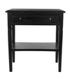 Noir Oxford 1-Drawer Side Table Hand Rubbed Black