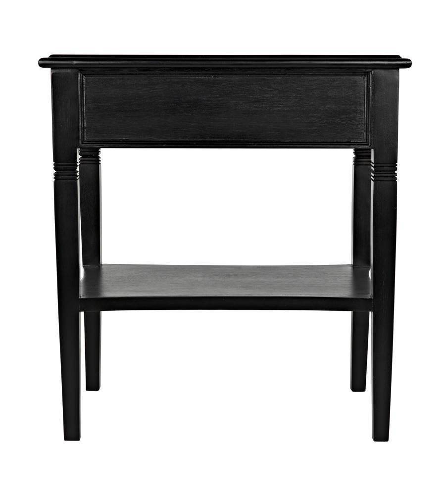 NOIR Oxford 1-Drawer Side Table Hand Rubbed Black