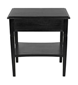 NOIR Oxford 1-Drawer Side Table Hand Rubbed Black
