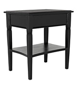 NOIR Oxford 1-Drawer Side Table Hand Rubbed Black