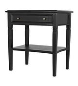 NOIR Oxford 1-Drawer Side Table Hand Rubbed Black