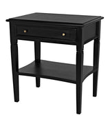 NOIR Oxford 1-Drawer Side Table Hand Rubbed Black