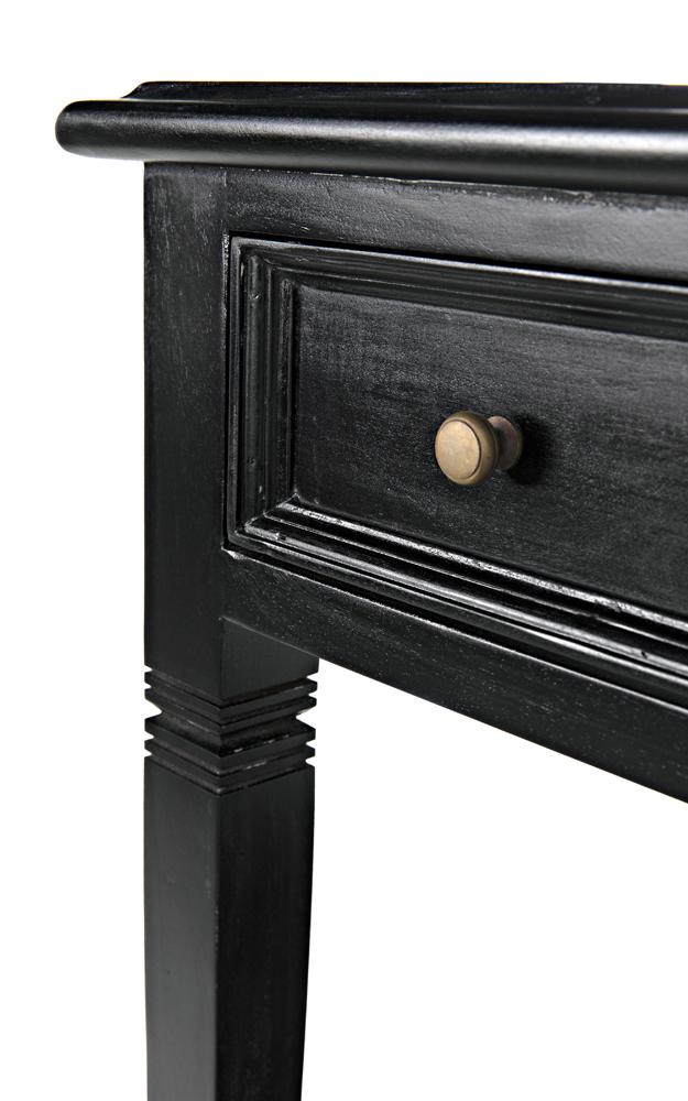 NOIR Oxford 1-Drawer Side Table Hand Rubbed Black