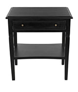 NOIR Oxford 1-Drawer Side Table Hand Rubbed Black