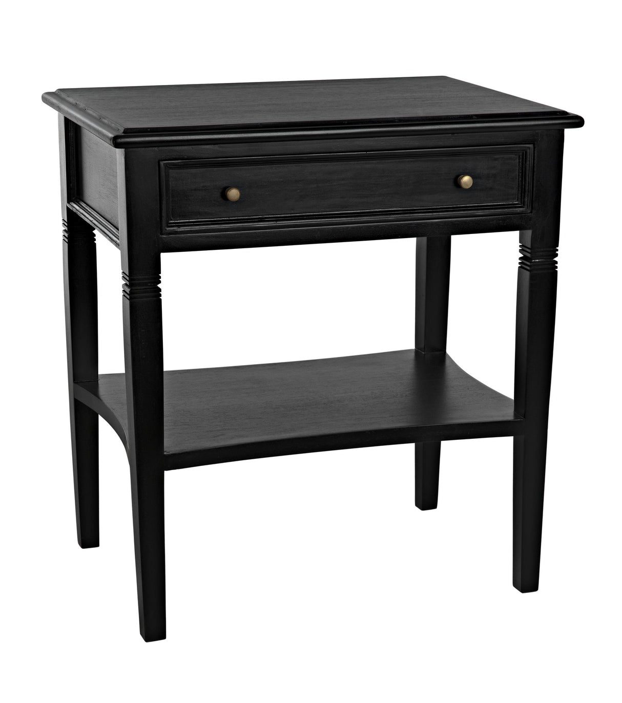 NOIR Oxford 1-Drawer Side Table Hand Rubbed Black