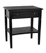NOIR Oxford 1-Drawer Side Table Hand Rubbed Black