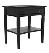NOIR Oxford 1-Drawer Side Table Hand Rubbed Black