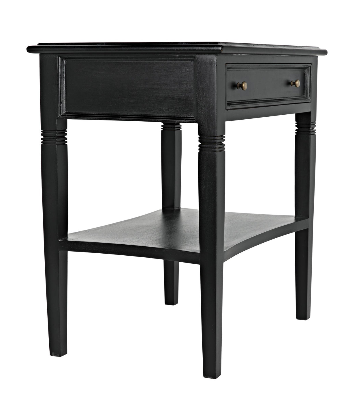 NOIR Oxford 1-Drawer Side Table Hand Rubbed Black