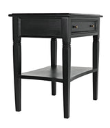 NOIR Oxford 1-Drawer Side Table Hand Rubbed Black