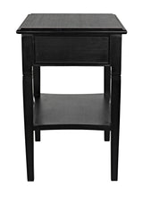 NOIR Oxford 1-Drawer Side Table Hand Rubbed Black