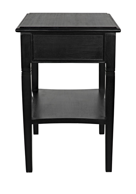 NOIR Oxford 1-Drawer Side Table Hand Rubbed Black