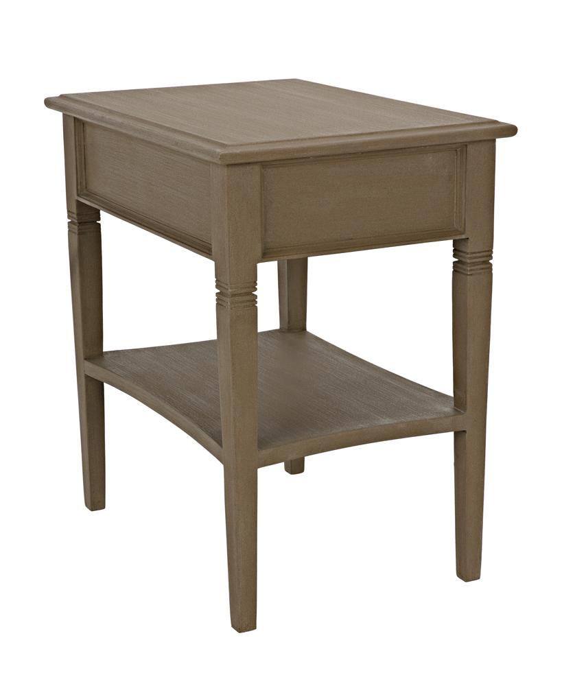 NOIR Oxford 1-Drawer Side Table Weathered